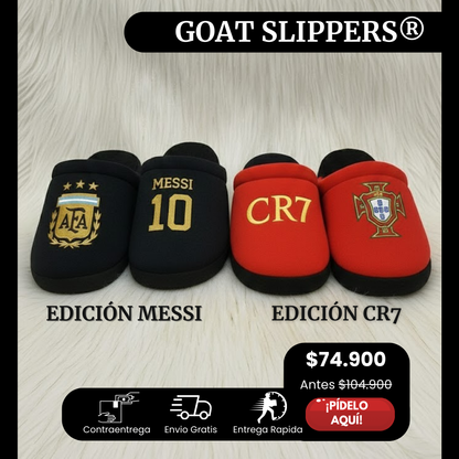 Goat Slippers® Edición Messi & Cristiano