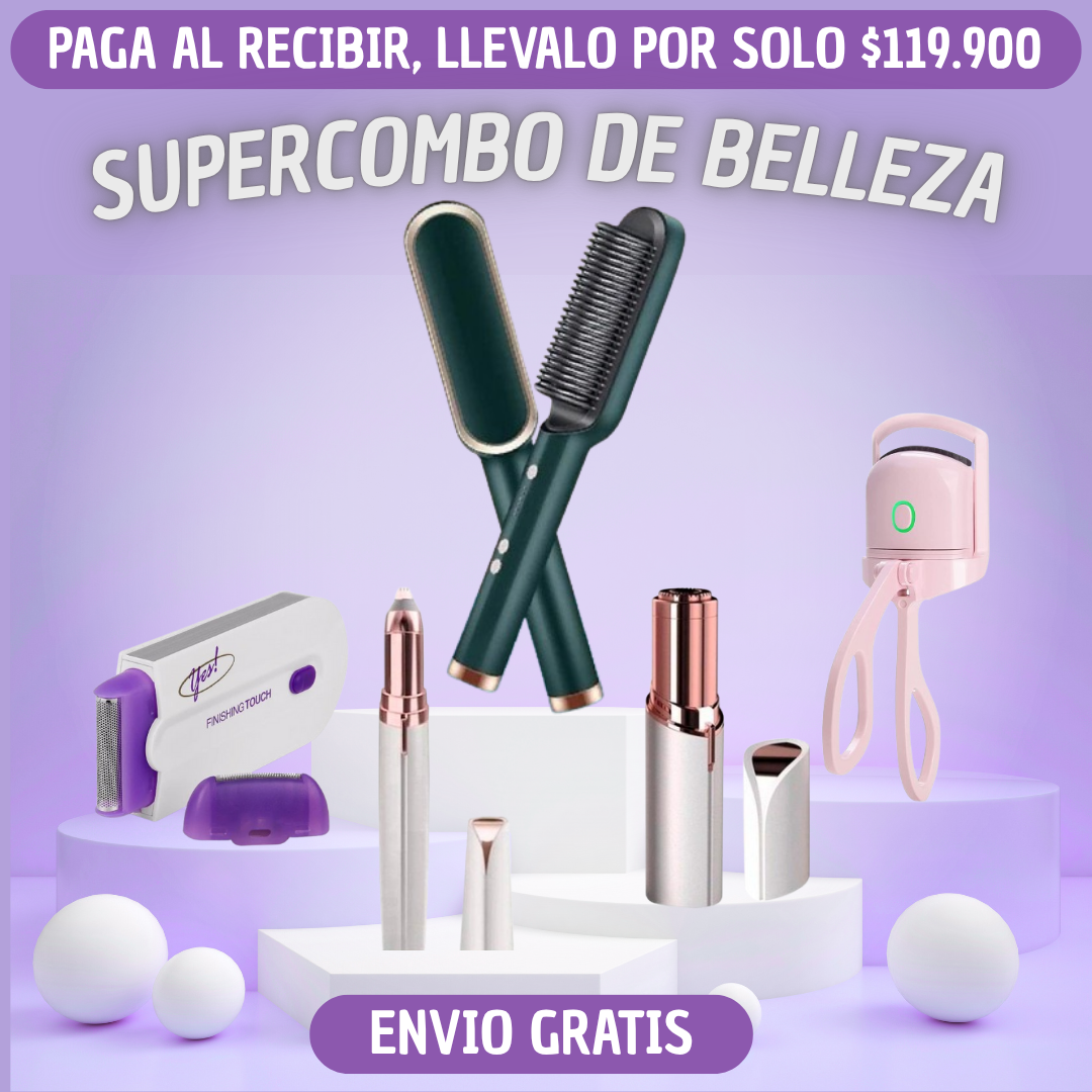 Alisador Electrico + Encrespador + Depilador Cejas+Facial+Corporal