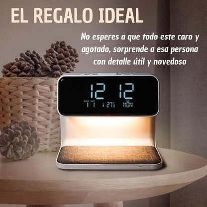 Estación de Noche 3-en-1: Ilumina, Despierta y Carga