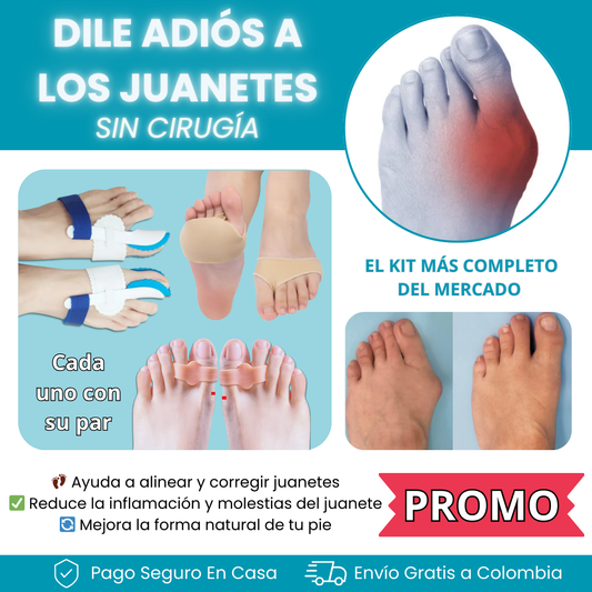 Combo Anti-Juanetes (Almohadilla + Ferula + Gel Separador)