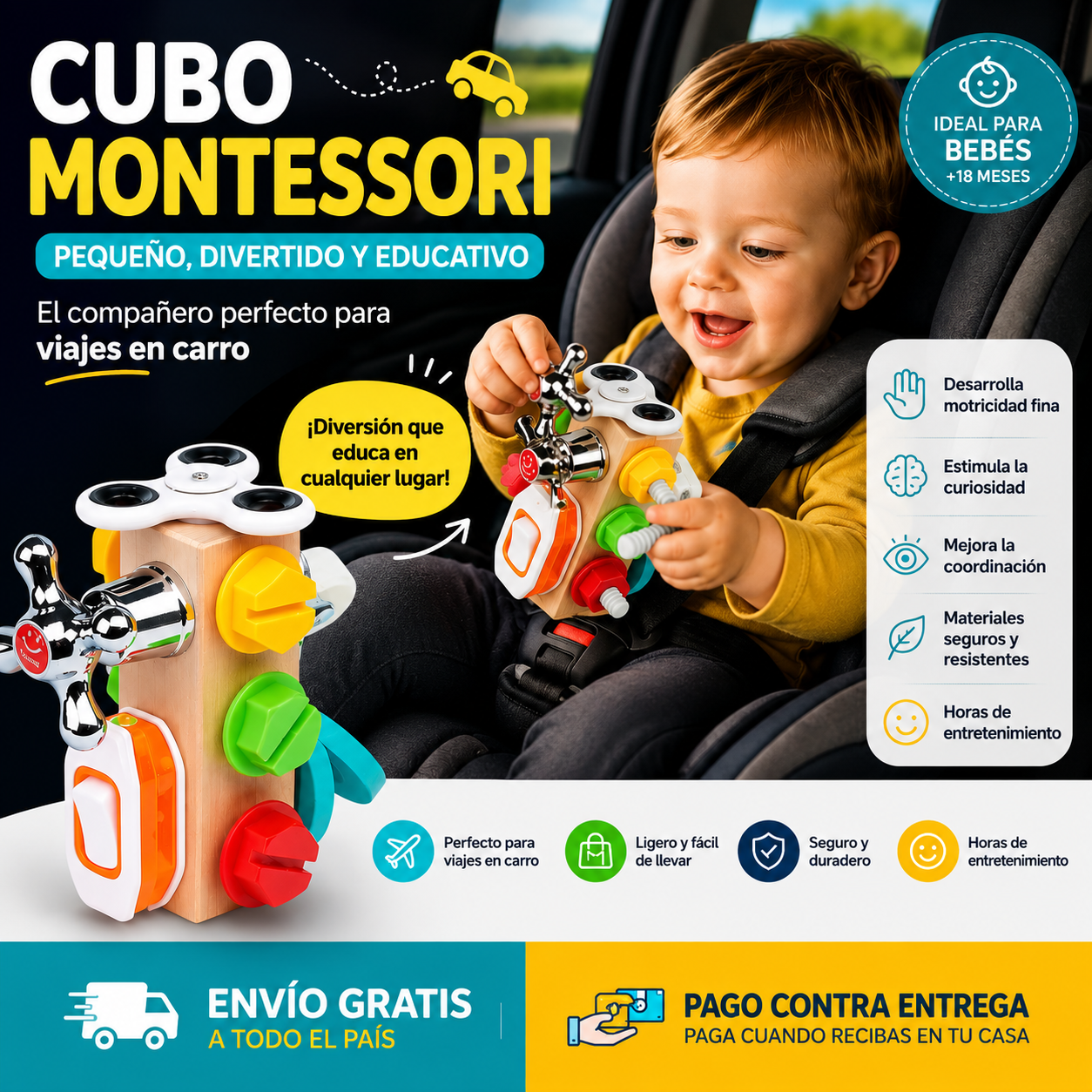Cubo Montessori para Bebés
