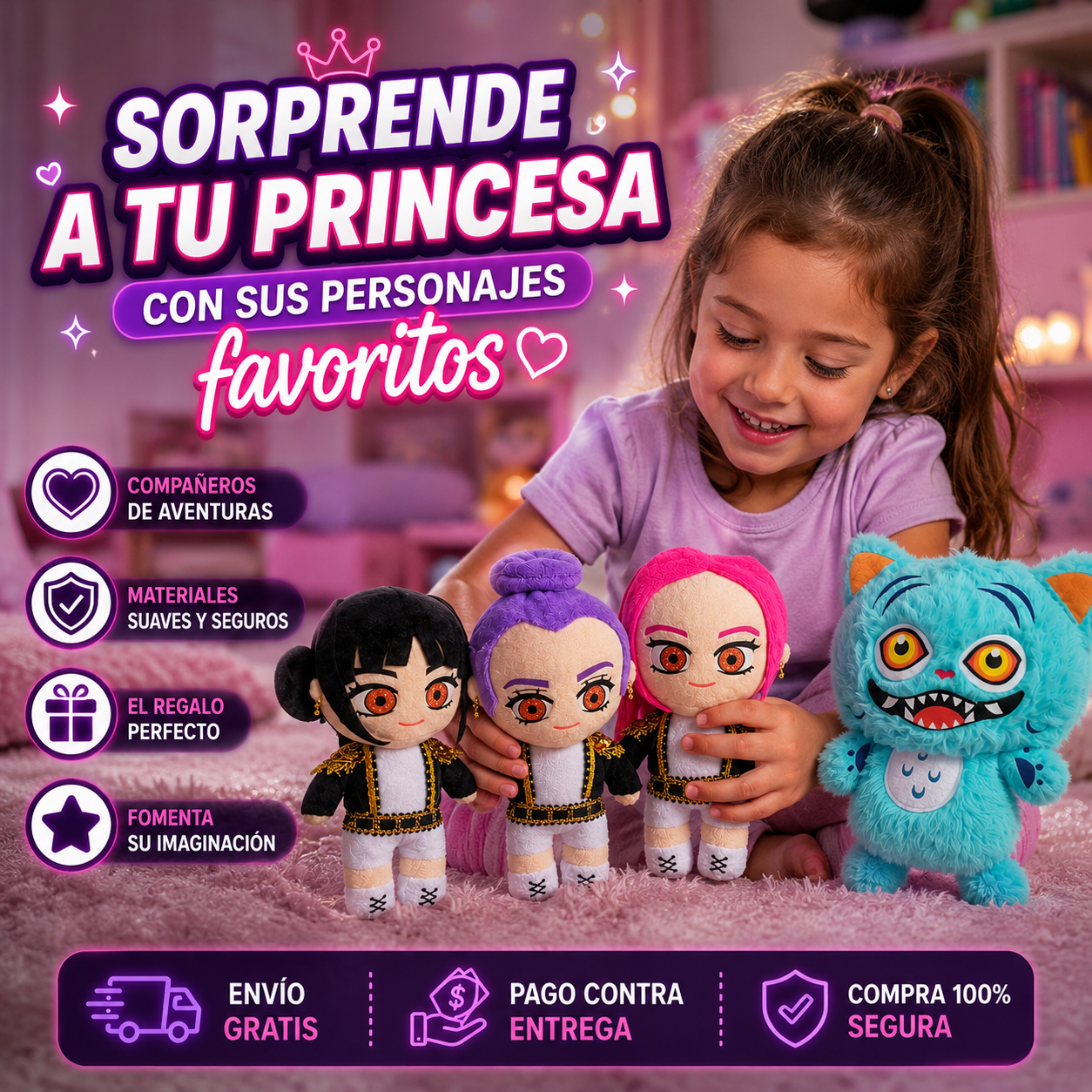 Combo Peluches Originales Guerreras k-pop ®