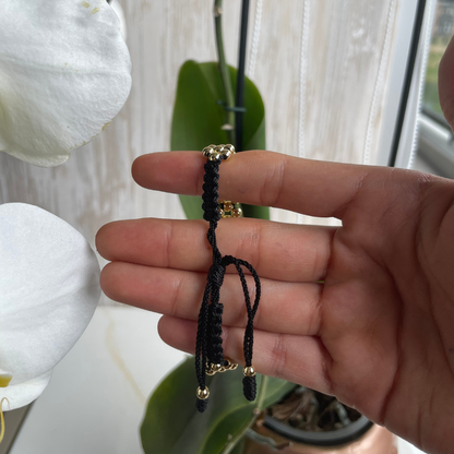 Pulsera Tejida 3 Carriles - Baño Oro 18K