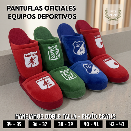 Pantuflas Bordadas Equipos Deportivos