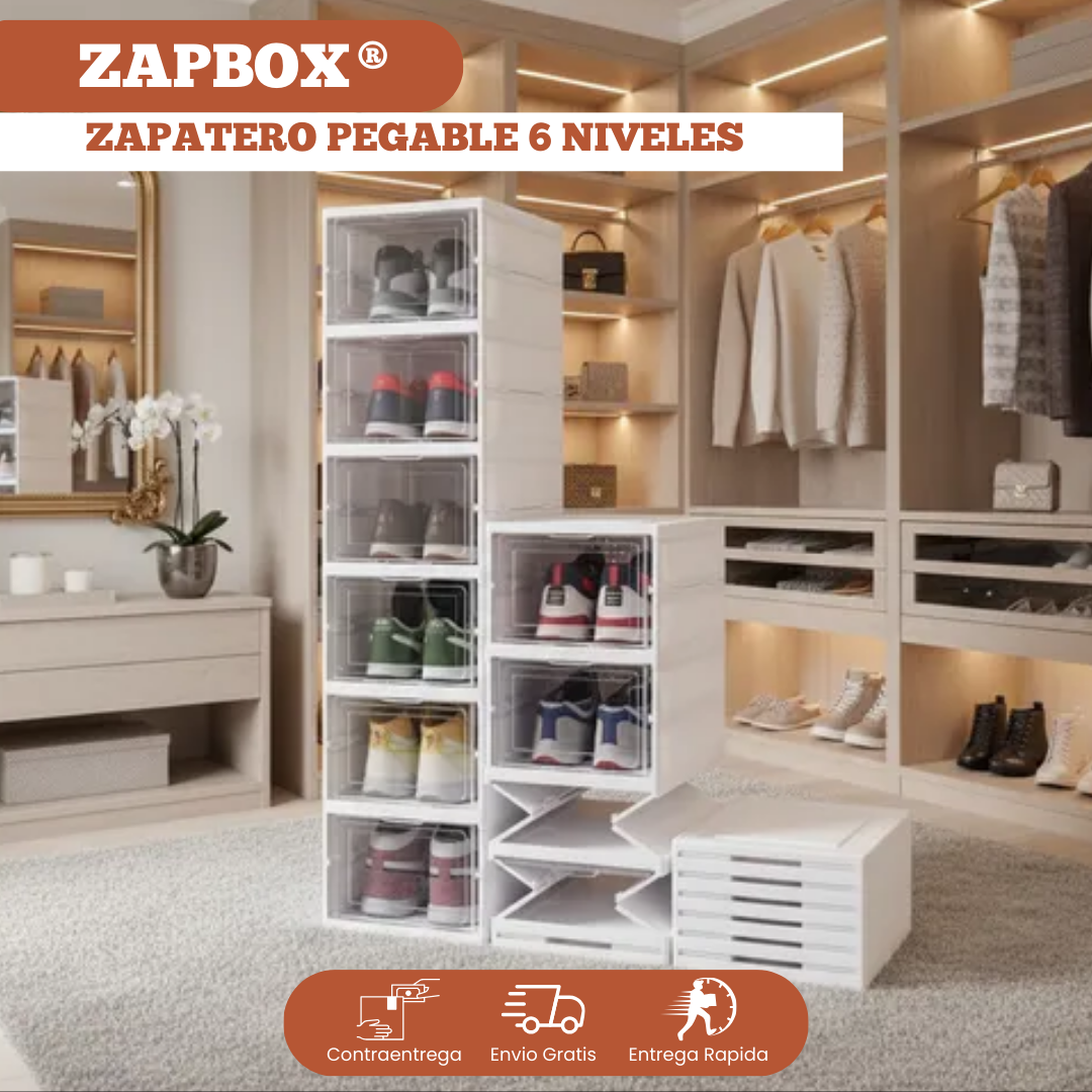 ZapBox® Zapatero Plegable 6 Niveles