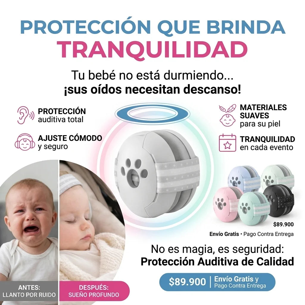 DreamQuiet Baby ® Protectores Auditivos Antiruido para Bebés